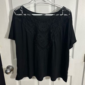 💙 3/20$ Black lace detailed crop top